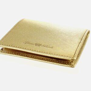 Glam Rock Gold High Quality Saffiano Leather Snap Close Coin Holder
